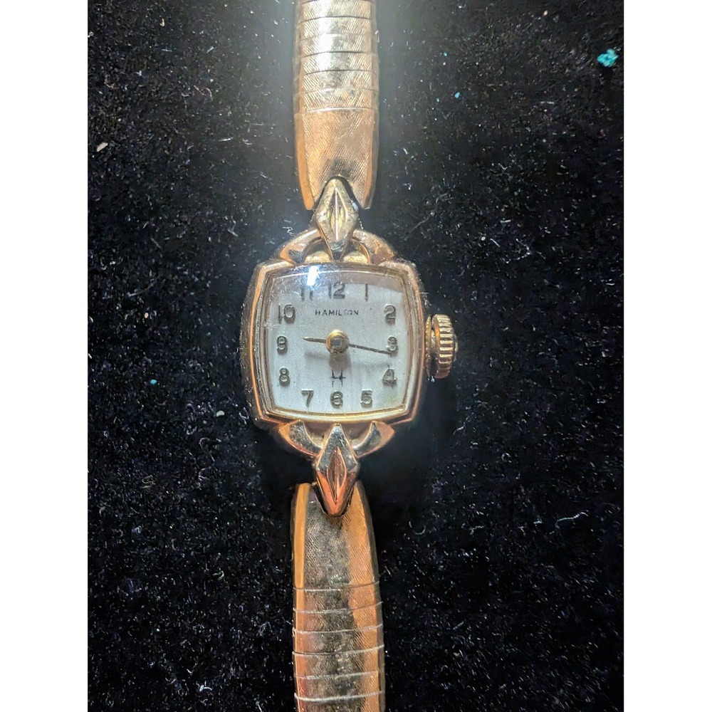 Vintage Hamilton Mechanical Womens Watch 10k RGP Bezel Manual Wind